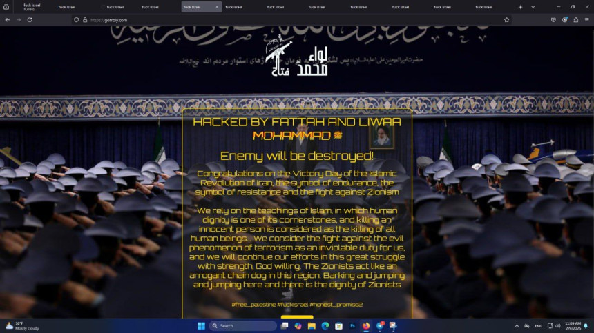 Israeli websites hacked